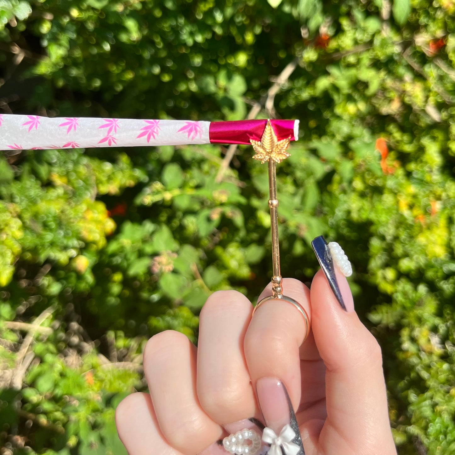 Gold Leaf Ring Holder